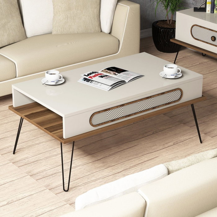 Hanah Home Mesa de Centro Ekol - Cream Hanah Home Mesa de Centro Ekol - Cream